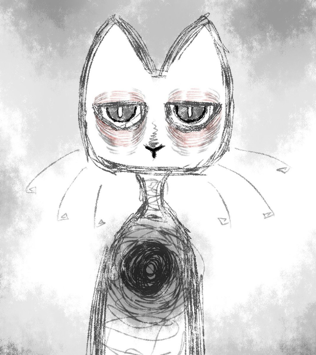 TOOR_MAN's tweet photo. A little sketch of a tired cat
#ventart #darkart #sketch https://t.co/vn5BrfCGXM