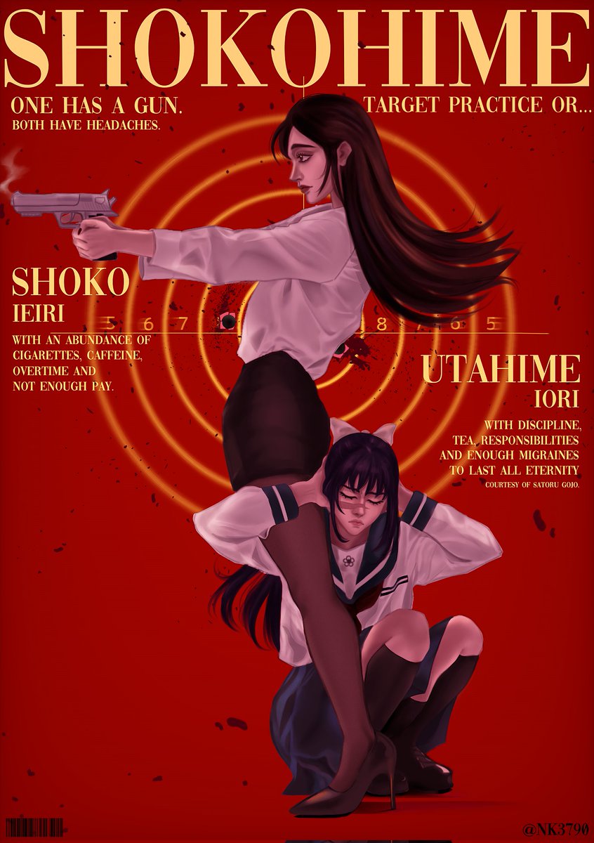 Another magazine cover style cuz I wanted to type bs hashshshha #shokohime  #shoko #utahime #jjktwt #jujutsukaisen #jjkfanart #呪術廻戦