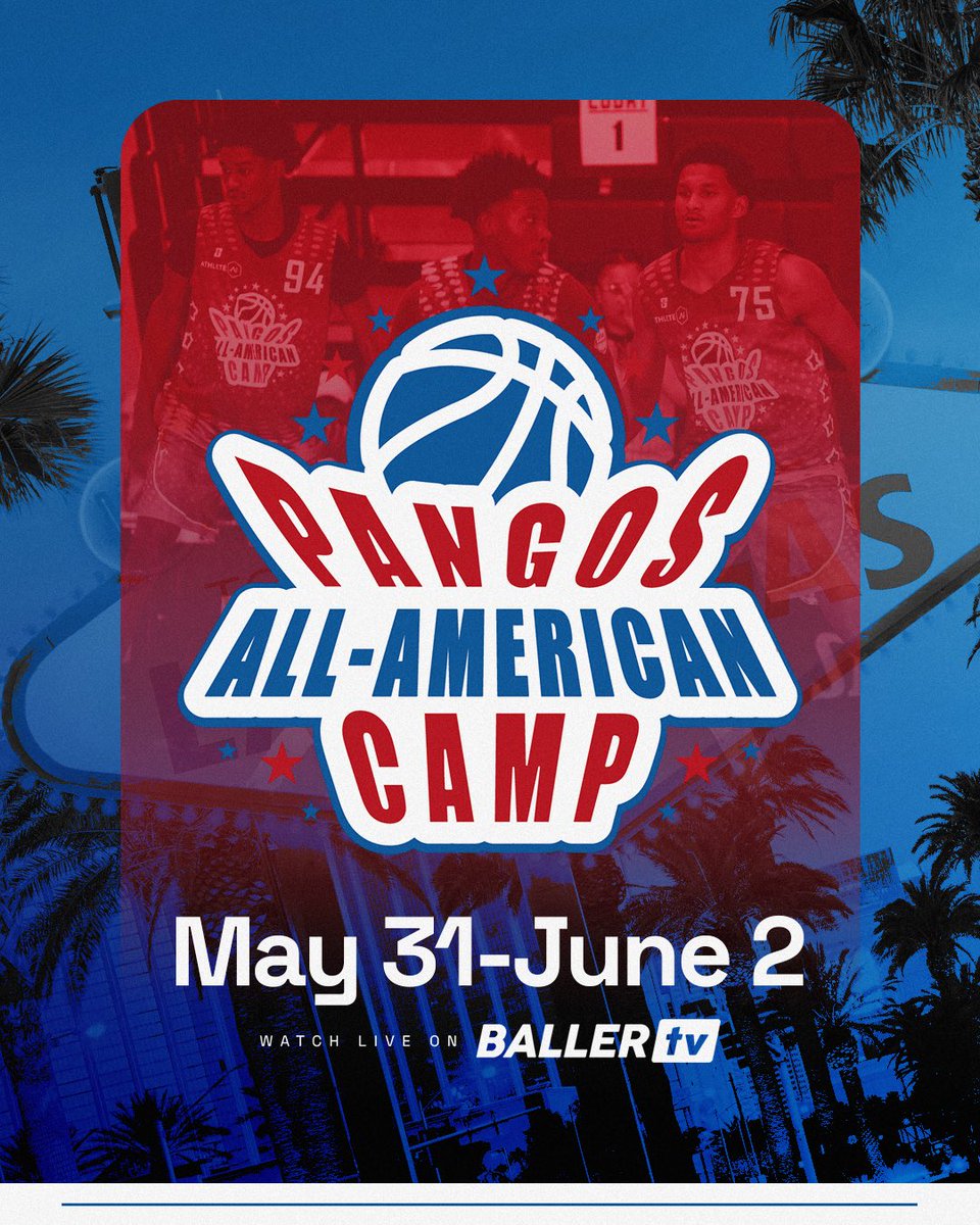 BallerTV's tweet photo. The 2026 Pangos All-American Camp kicks off today — live on BallerTV 🤩 @PangosAACamp 

📍 Las Vegas, NV
📅 May 31 – June 2
📺 Watch live and on replay at https://t.co/Xe88d5TbRc https://t.co/n2dV3yTXL0