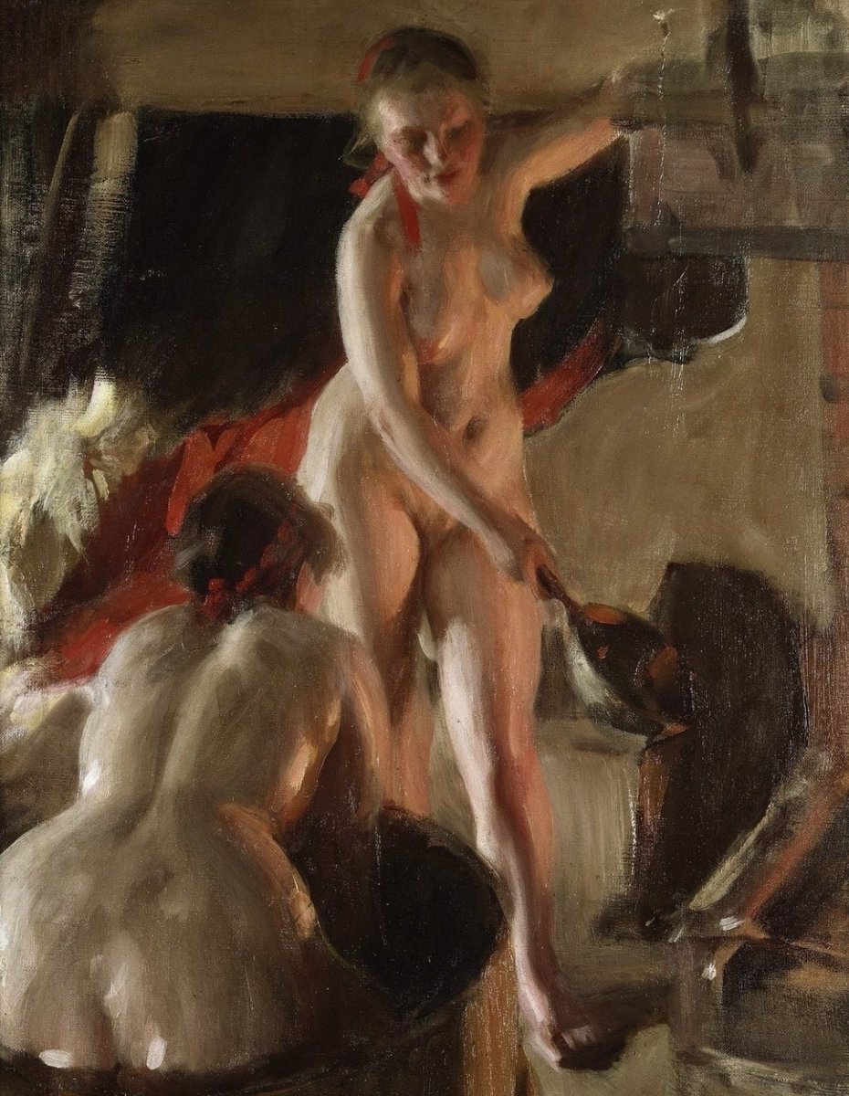 Tybaldo82's tweet photo. "I love being naked. I'm a free spirit."
Alessandra Torresani
(Girls Having a Bath)
#art by Anders Zorn https://t.co/dlYvQd3nmk