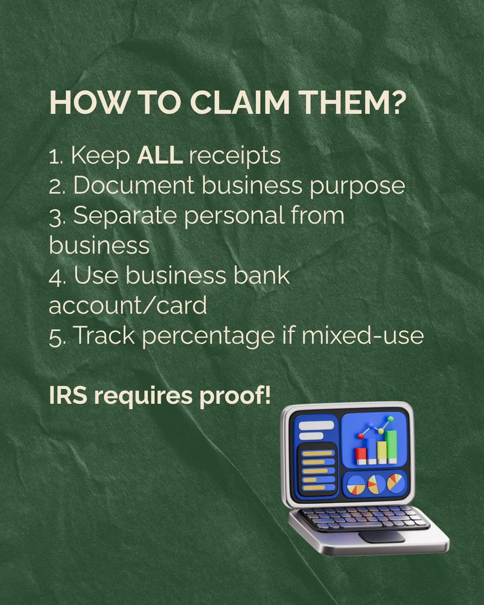 HoopoeBusiness's tweet photo. You're probably missing hundreds (maybe thousands!) in legitimate deductions. 💰

Which deduction surprised you most? Comment! 👇
(We help clients maximize deductions year-round!)

#TaxDeductions #BusinessExpenses #SmallBusinessTaxes #HoopoeBusiness #TaxTips https://t.co/blD83DMB8H