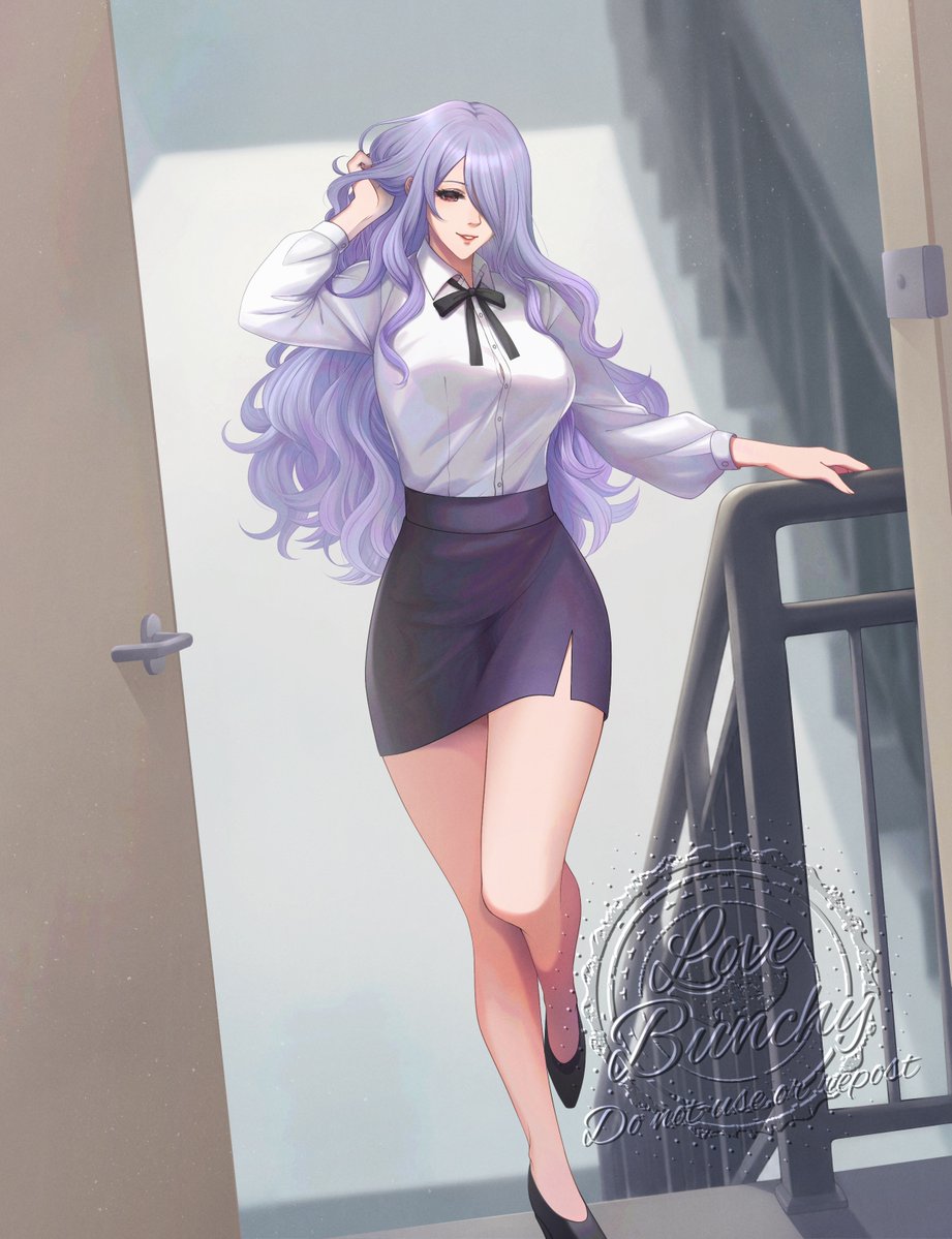 love_bunchy's tweet photo. Full body commission of Camilla as an office lady 💜

#VGenComm https://t.co/airSUqD6j1