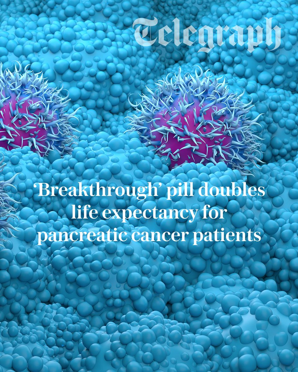 Telegraph's tweet photo. Doctors are billing daraxonrasib as a “revolution” in cancer treatment, following trial results that were said to have left scientists in tears.

Terminally ill patients who took the drug were three times more likely to still be alive after a year than those who received standard chemotherapy ⤵️

https://t.co/CTEeTBt4y8
