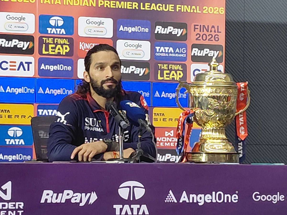 toi_gauravG's tweet photo. "We dedicate this 🏆 to our fans, actually not fans, family members, who passed away (in the stampede) in the tragedy last year," RCB captain Rajat Patidar @RCBTweets https://t.co/GwdCnUhPRM