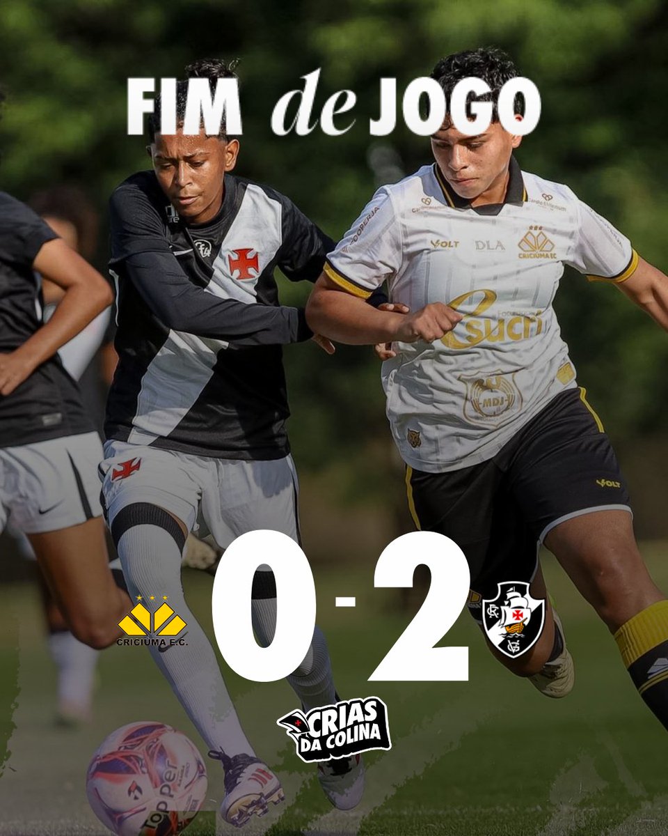vasco_feminino's tweet photo. FIM DE JOGO NA ESTREIA DO BRASILEIRO SUB-17! 💢
⚽️ Natanny
⚽️ Yasmin Magalhães
📸 Cleiton Ramos
#CRIxVAS 0️⃣✖️2️⃣
#BrasileiroFemininoSub17
#CriasDaColina
#VascoDaGama https://t.co/FamZ9Pkwqk