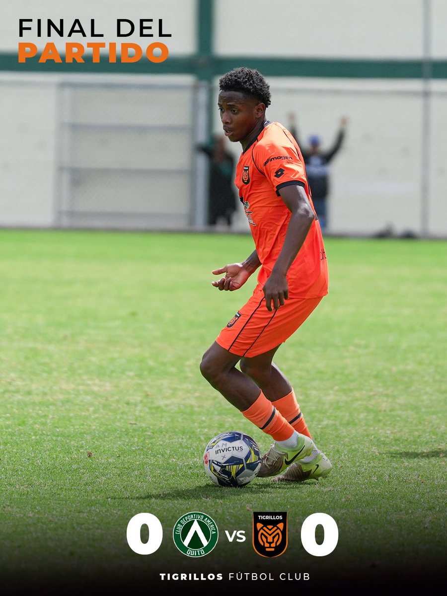 TigrillosFC's tweet photo. Final del partido en el Francisco Reinoso. 🧡🐯

Empatamos 0️⃣-0️⃣ frente a Club América de Quito.

Seguimos en el camino. ❤️‍🔥⚽
#JuntosPorTodo 💪🏼🧡🖤

#TigrillosFC #Ecuador #futbolecuatoriano #segundacategoria https://t.co/G6gYlrgAPW