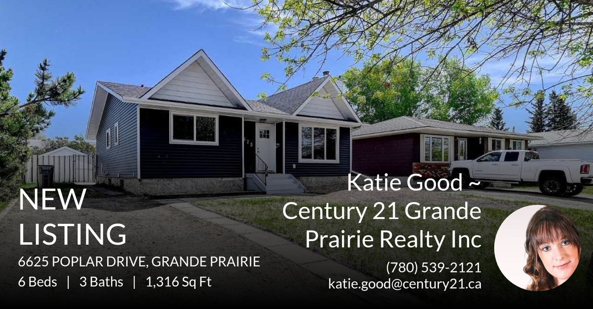 GoodmoveC21GP's tweet photo. Take a look this new property that just hit the market located at 6625 Poplar Drive, Grande Prairie. 
Reach out here or call me at 780-512-4212 for more info! 
~ Katie Good 
$445,000
#makeaGOODmove #yqu 
 Listed by Karen... https://t.co/VSIBfvrqHC https://t.co/slTeC8k3rA