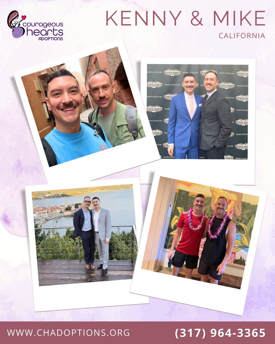 CHAdoptions's tweet photo. 💛💜 Meet Kenny and Mike!

Based in Los Angeles, they're excited to grow their family through adoption and provide a child with a home filled with love, adventure, support, and plenty of laughs.

Learn more about their family:
https://t.co/GOEpCDBl5D

#WaitingFamily #Adoption https://t.co/04Q2Dp73jr