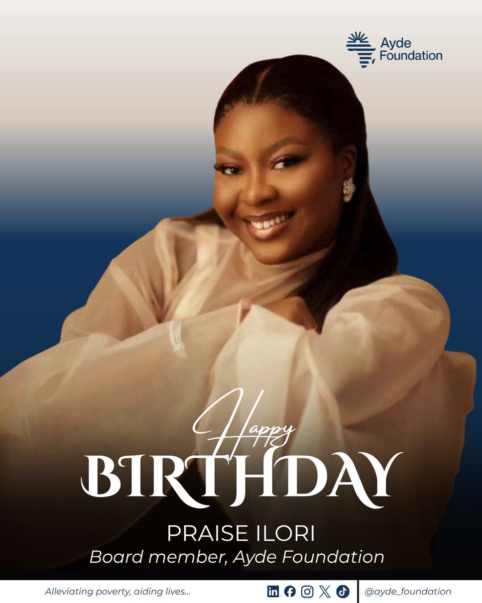 ayde_foundation's tweet photo. Happy birthday to one of our board members, Praise Ilori 🎉

Thank you for believing in the vision and for all you do for us at Ayde Foundation.

May this new year usher in blessings and all of your heart's desires. Amen! https://t.co/DAvwz7yrWV