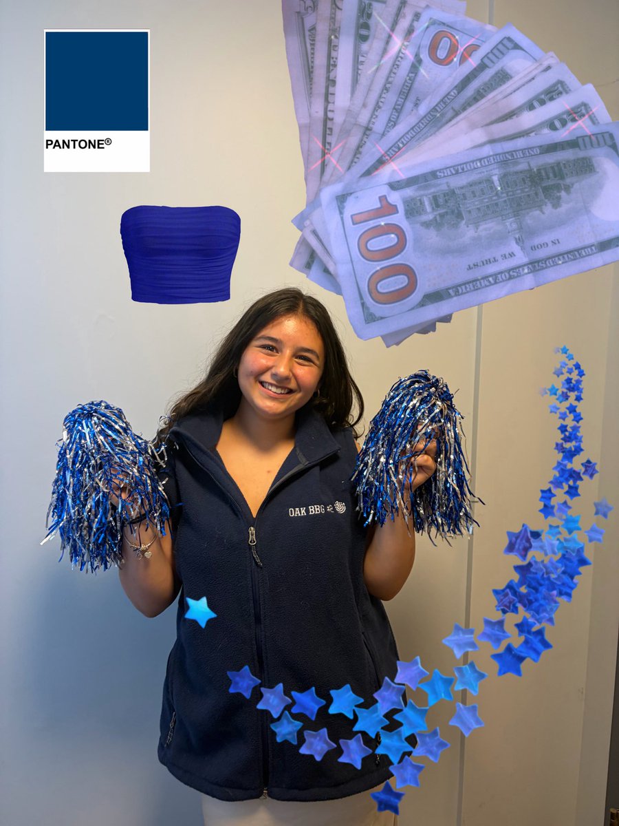 oakbbg2's tweet photo. 💙 Dark blue is the color of trust and stability. Our Summer Term 2026 Gizborit, Chloe, will keep our money 🤑 secure and create merch that is out of this world 🌠👕 https://t.co/A1jKVd6RHy