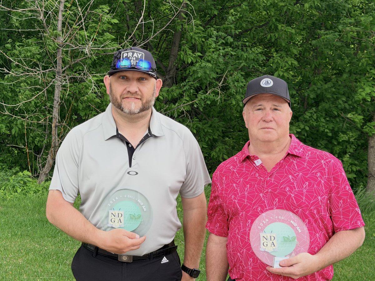 ndga2020's tweet photo. Congrats to all the champions of our NDGA 4-Ball Championship at Grand Forks Country Club https://t.co/toj1Z1ysgs