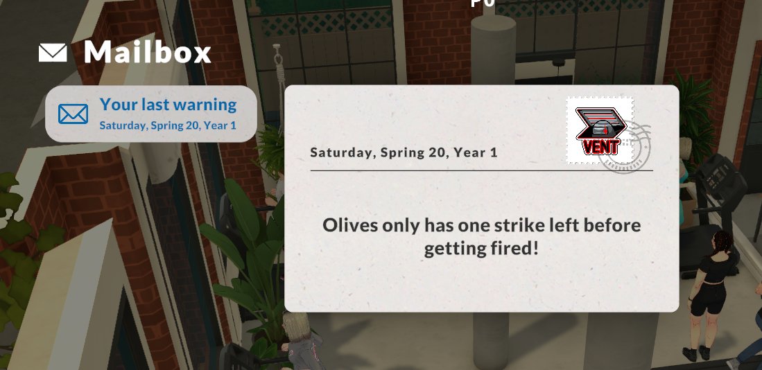 Grumpys_Show's tweet photo. why there's an impostor XD @ParalivesGame also, she hasn't done anything wrong and she will lose her job T_T #paralives #gamingcommunity #gamergirl https://t.co/T36KfuPcsF