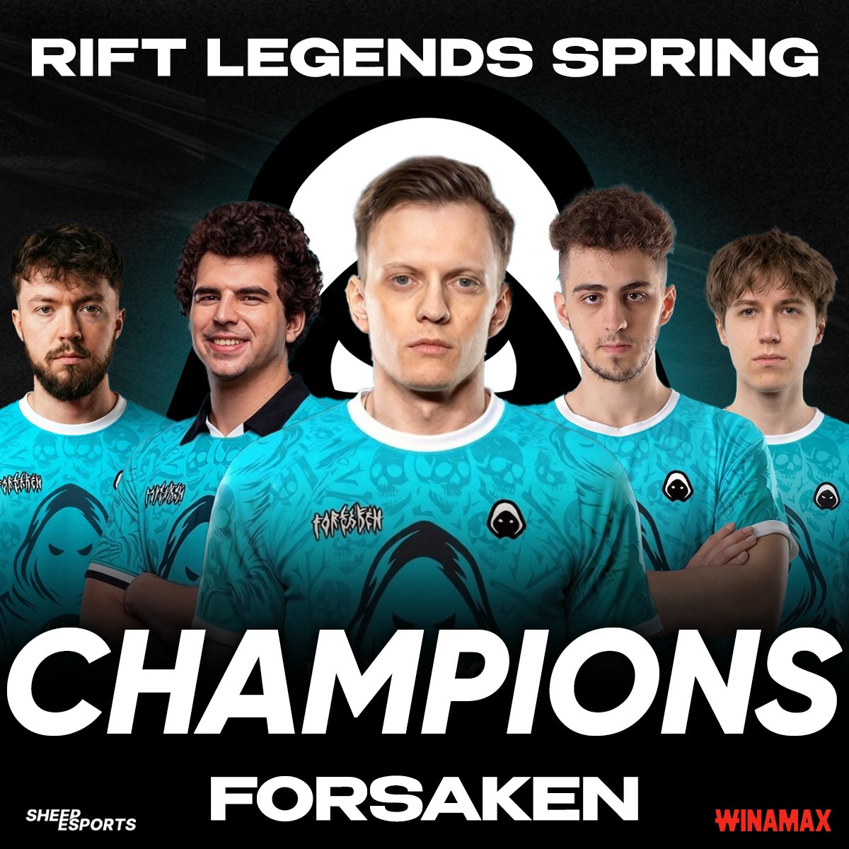Sheep_Esports's tweet photo. FORSAKEN 🇵🇱 ARE THE RIFT LEGENDS SPRING CHAMPIONS!

🇵🇱 iBo
🇧🇪 Bwipo
🇫🇷 Decay
🇧🇬 Vzz
🇵🇱 Lucker

They defeated Team Bomba 3-1 in the finals! https://t.co/qsBkh6O8KK