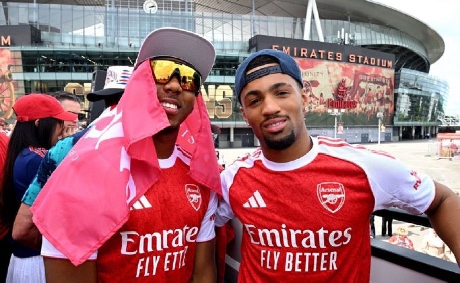 ThrowbackAFC's tweet photo. From Arsenal Under 9s duo to Premier League winning duo, Ethan Nwaneri and Myles Lewis-Skelly. 

Hale End strikes again. https://t.co/YUP36QRr2a