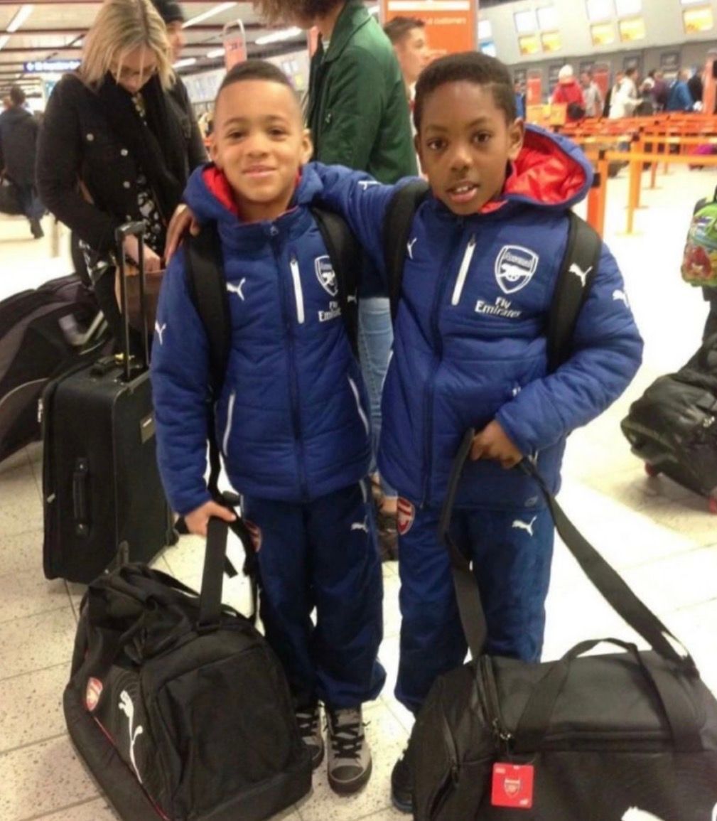 ThrowbackAFC's tweet photo. From Arsenal Under 9s duo to Premier League winning duo, Ethan Nwaneri and Myles Lewis-Skelly. 

Hale End strikes again. https://t.co/YUP36QRr2a