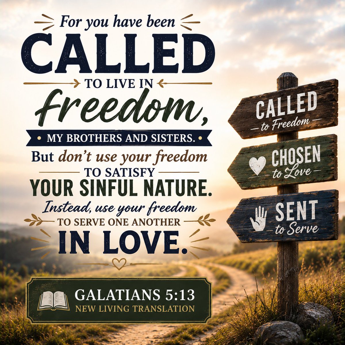 PretzerTeam's tweet photo. 🤗For you have been called to live in freedom🥳, my brothers and sisters. But don’t use your freedom to satisfy your sinful nature. Instead, use your freedom to serve one another in love.💝 Galatians 5:13 NLT https://t.co/lytsOPXHbH