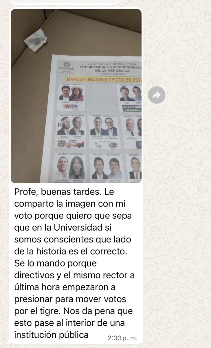 NormaVeraSa's tweet photo. Lo que denuncian desde @unimagdalena es extremadamente grave: presuntas presiones de directivos y del rector para influir electoralmente en estudiantes y miembros de la comunidad universitaria. Las universidades públicas no pueden ser maquinaria política de nadie. Exigimos explicaciones e investigación inmediata de los organismos de control
@Mineducacion @DanielRMed @PGN_COL