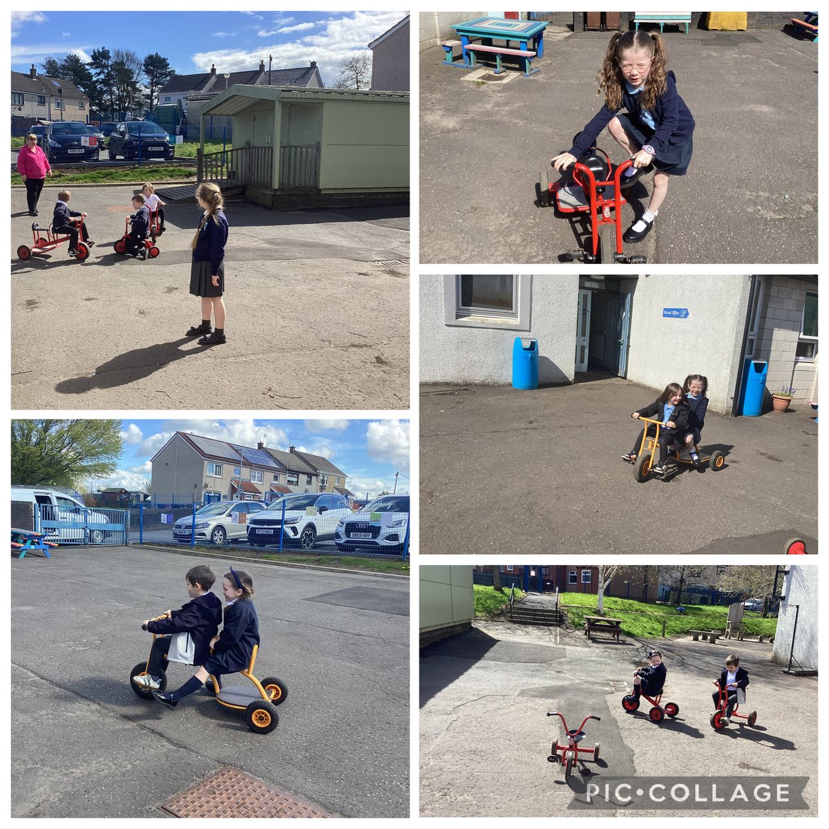 SpringsidePS's tweet photo. Outdoor play in the sunshine ☀️🚲 Our P1/2 pupils developing balance, coordination, turn-taking and teamwork skills through active play experiences. It is wonderful to see everyone building confidence, resilience and friendships while having lots of fun together! 👍 https://t.co/glakL301jO