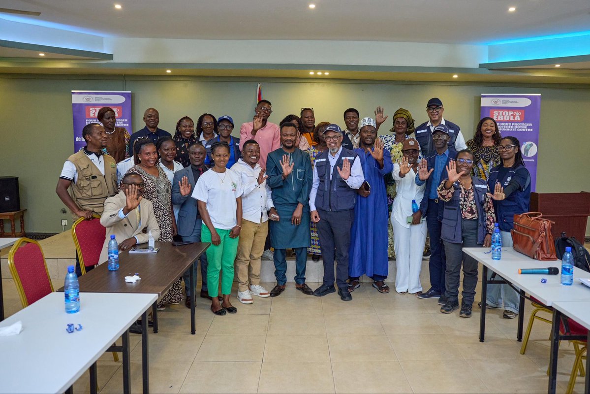 DrTedros's tweet photo. Ending the #Ebola outbreak in eastern #DRC’s Ituri Province will depend on the role of local leaders who best know their communities, the challenges and the solutions that can be taken in such a complex context.

I deeply appreciated the chance to meet with and listen to community leaders from faith, women’s, youth, business and other sectors last night in the Ituri capital, Bunia.

We discussed the critical importance of community ownership of the response to Ebola. This is essential to building the trust needed to life-saving behaviors, including urging people to report early for medical care, safe and dignified burials and fighting misinformation.

DRC has strong experience in ending Ebola outbreaks, and doing so has relied heavily on community action. I committed @WHO’s unwavering support to local leaders to end the outbreak as rapidly as possible.