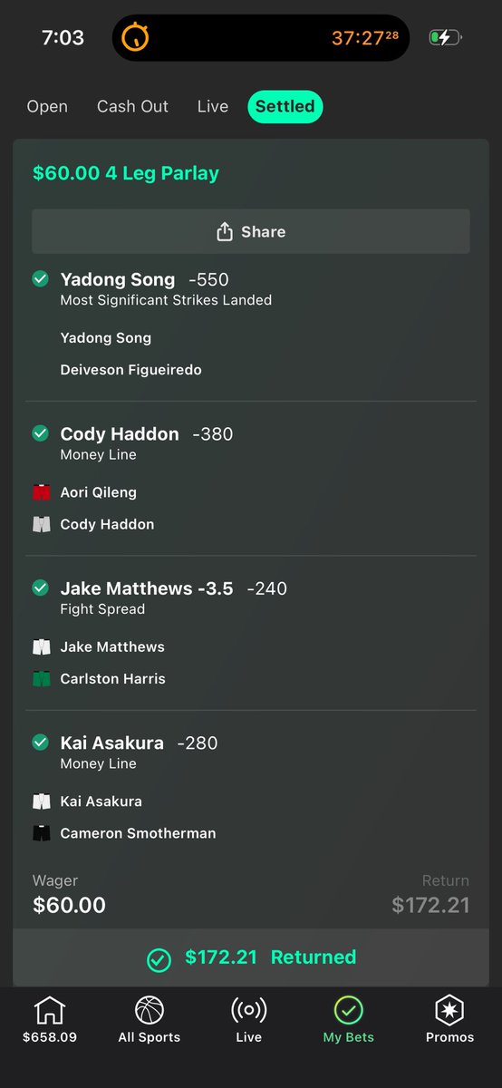 ZenCombat's tweet photo. Recap of #UFCMacau 
2/2 plays posted to X
Profit 6.5u ✅✅

These aren’t all the plays we hit follow for more free plays 💰💰 https://t.co/vhB4Y5T7iz