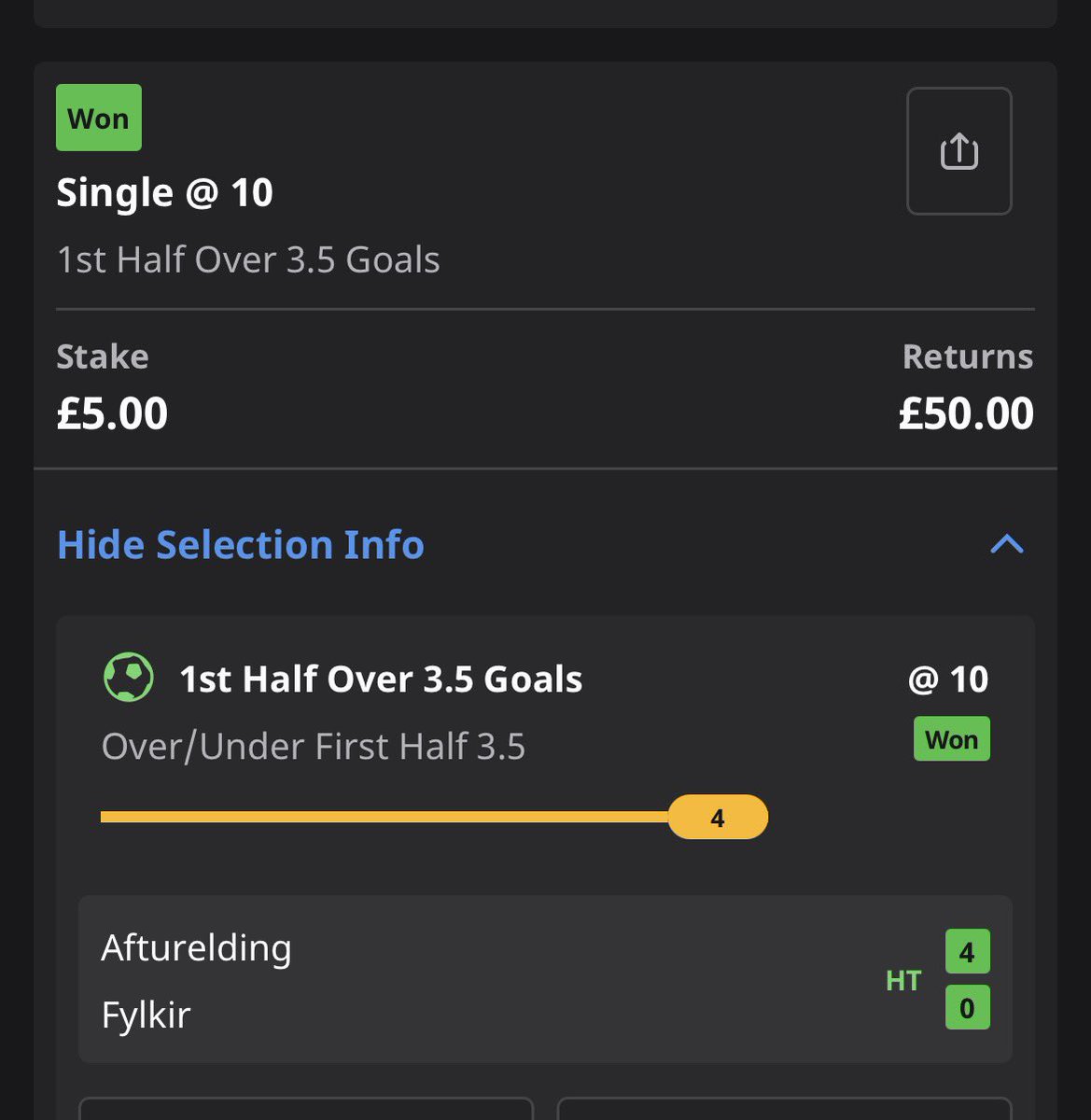 GNtfc's tweet photo. @Flutterpunt Oh @FlutterPunt you sexy beast.!! Only 1 goal off 3.5 double..👏🏻👏🏻🫡👊🏻 https://t.co/fMlKVvclo6