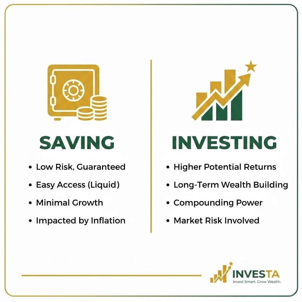 FideCrypt's tweet photo. 📊 Investing 101: The Basics You Must Know
Most people think investing is gambling.
It’s not.
Investing is simply putting your money to work so it can grow over time.
In this carousel, you’ll learn: • What investing really means
• Why saving alone is not enough
• https://t.co/pH6uMtE6gJ