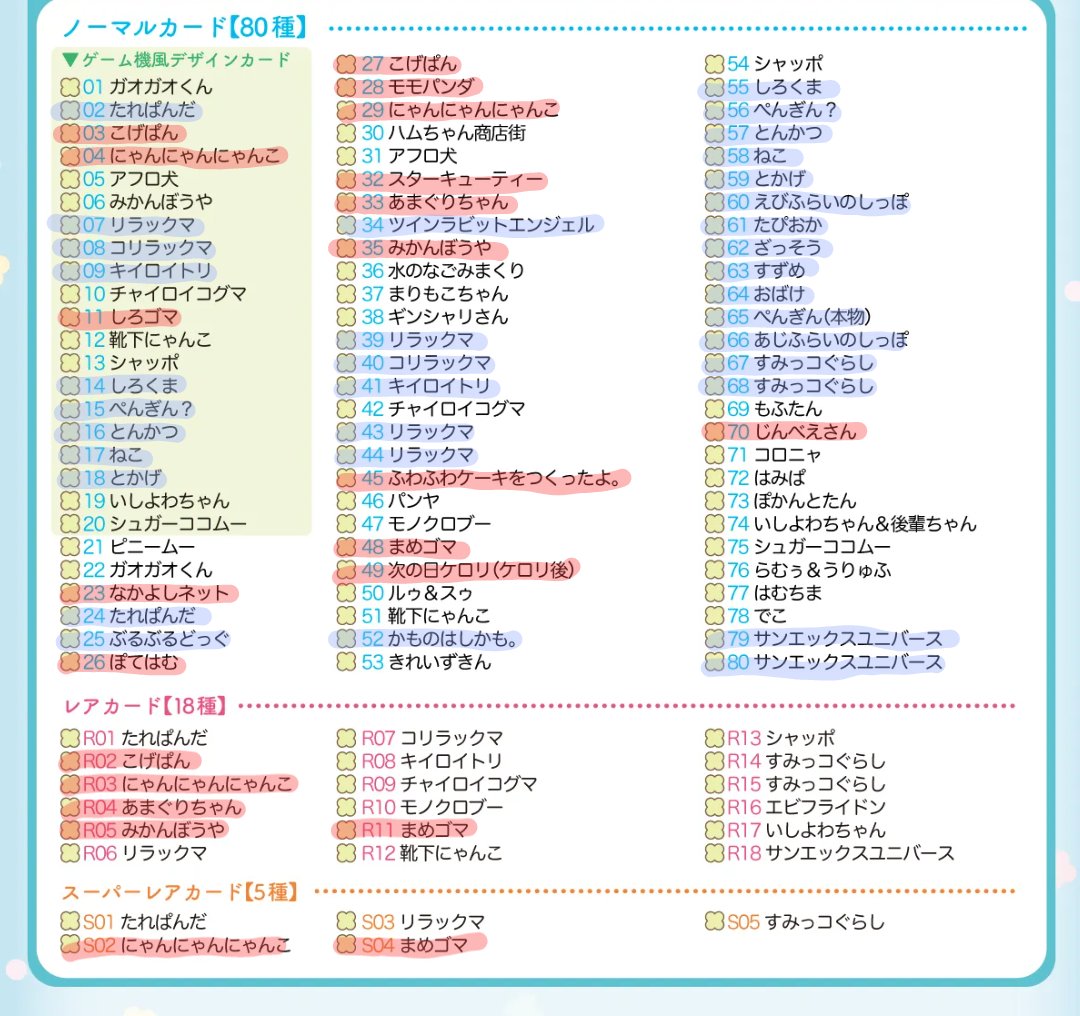 gorou_to's tweet photo. 【交換・譲渡・買取】サンエックスユニバース San-X

譲:画像1 クリアカード数字のもの
(数字は所持数)
画像2 ウエハースカード

求:画像3 あつめてカードコレクション第1弾
画像4 第2弾
赤線＞青線 各1点

詳細はリプ欄へ→ https://t.co/og7eJa57gY