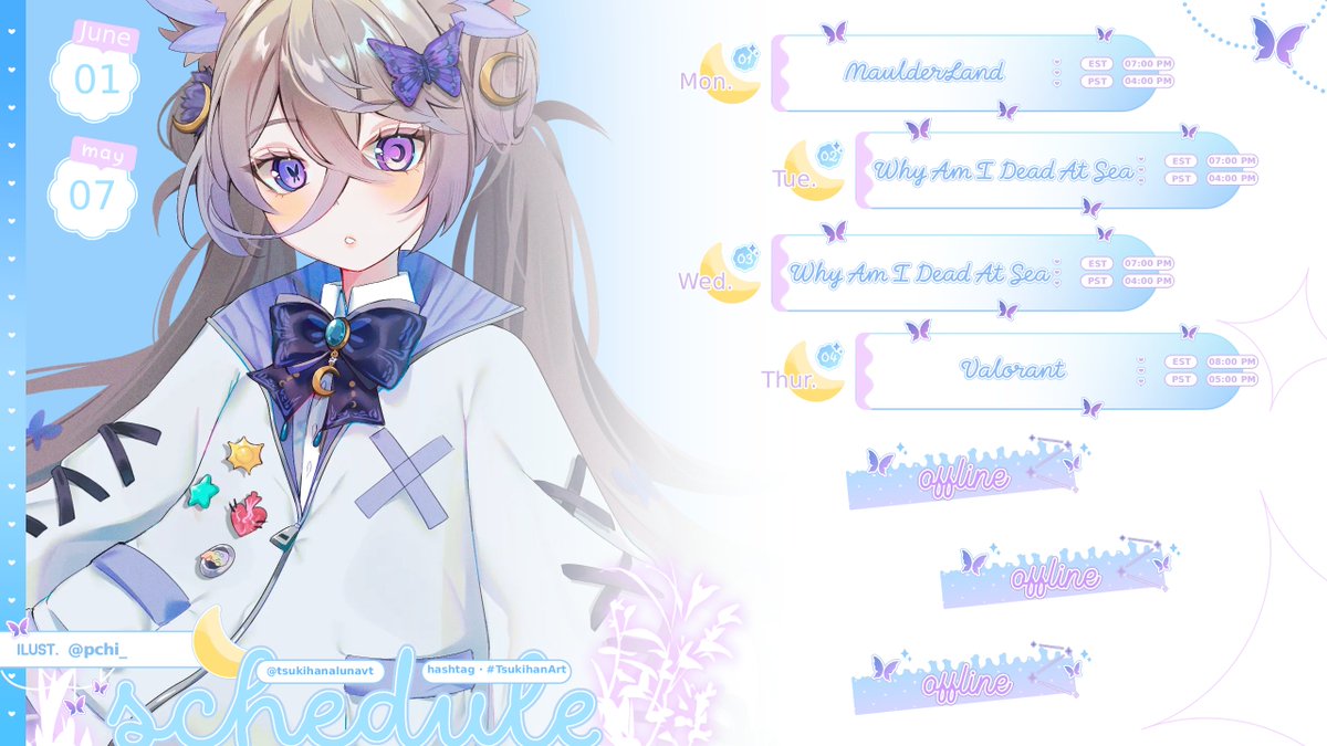 tsukihanalunavt's tweet photo. My internet died somehow right as I was ending stream sorry TT Have a good day and thank you for coming 💙
Here is my schedule for next week as well -- I'm a bit busy this weekend so I can't guarantee a stream but if I have time, I will definitely finish Stellar Blade !! https://t.co/1ja3AwSHXS