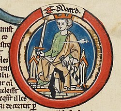 Medievalhtybuff's tweet photo. Depiction of Edward The Martyr, the tragic king whose murder at the hands of his stepmother would herald the beginning of a dark period in English history https://t.co/D12Bq41WOl