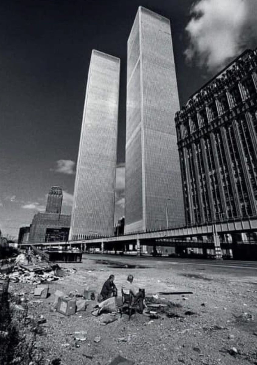 BrianRoemmele's tweet photo. The World Trade Center, 1973. At the “beach”. https://t.co/FJ7zwVxtjl