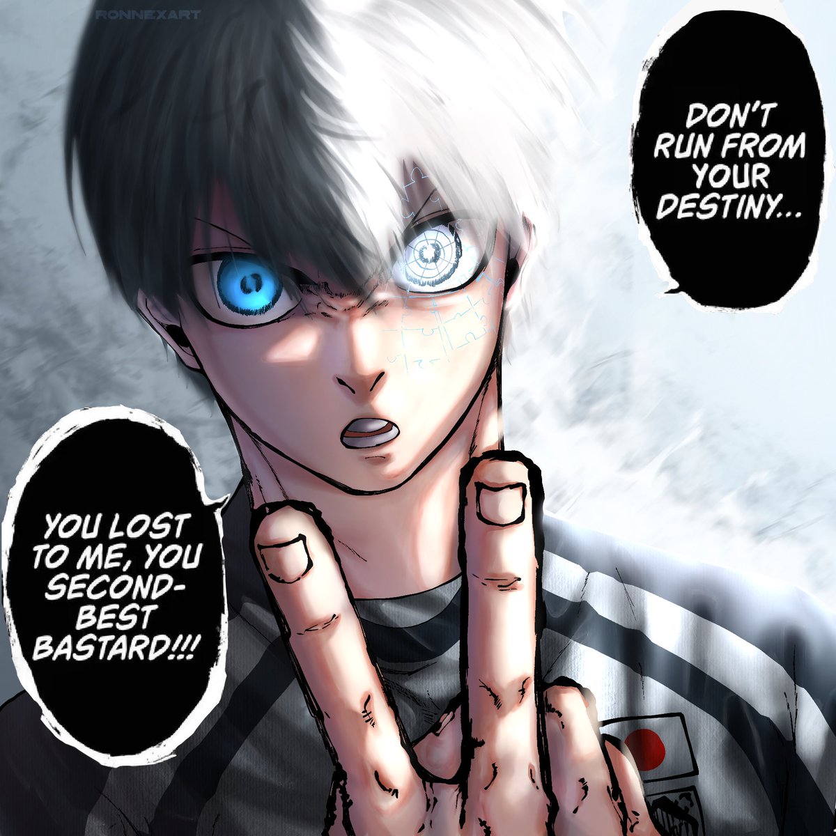 ronnex_art's tweet photo. Don’t run from your destiny…
#bluelockmanga #bluelock #bluelock347 #isagiyoichi #mangacoloring https://t.co/TIMNHblhTo