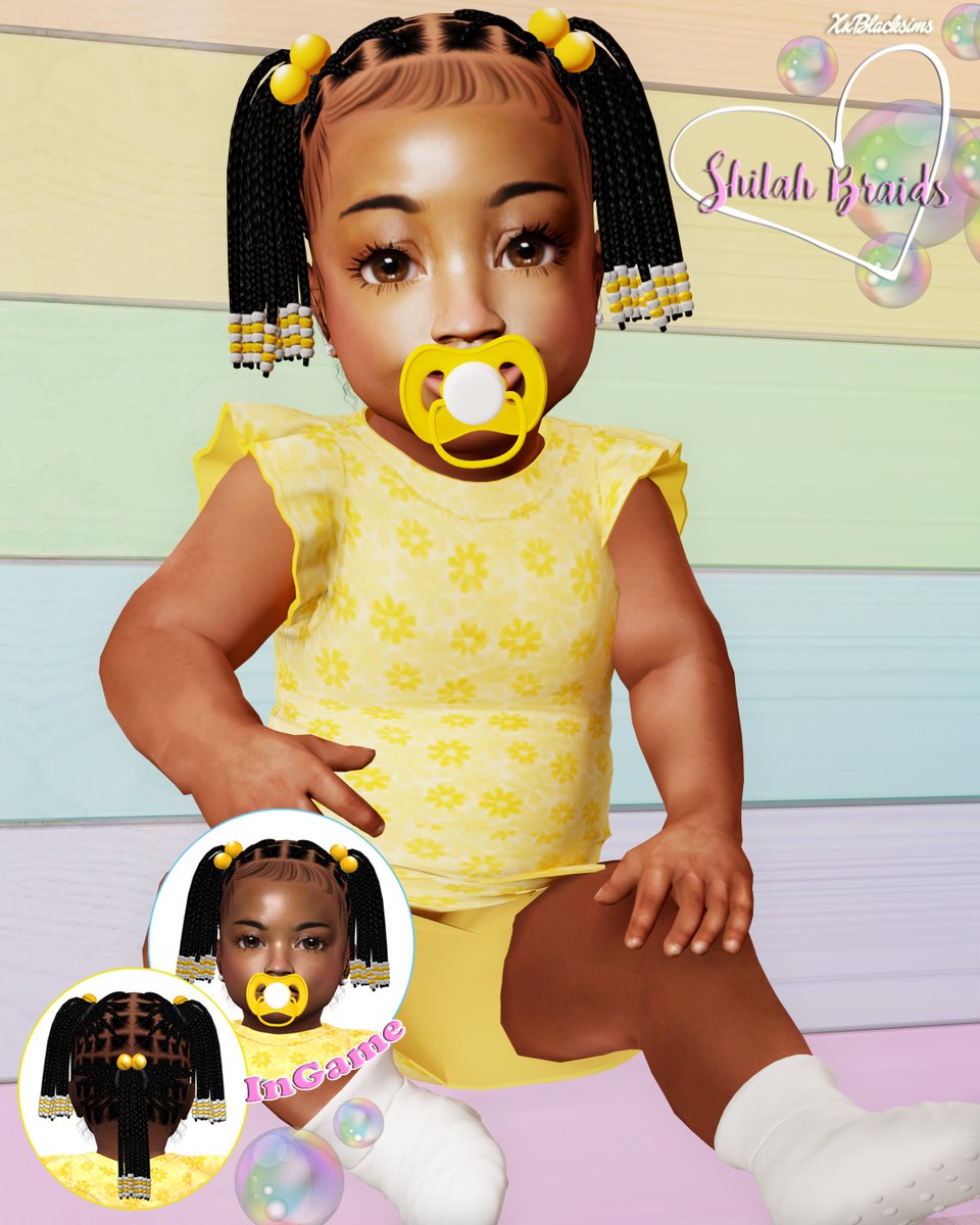 XxBlackSims's tweet photo. Shilah Hair For All Kids❤️Download on my Patreon Link In Bio 🥰 https://t.co/DuSh65rZJE