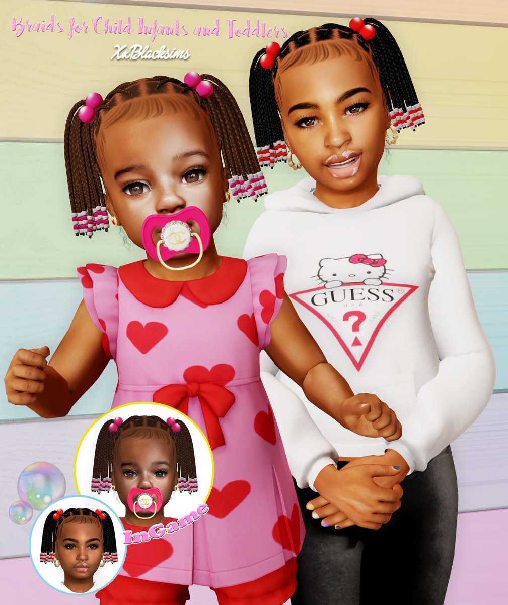 XxBlackSims's tweet photo. Shilah Hair For All Kids❤️Download on my Patreon Link In Bio 🥰 https://t.co/DuSh65rZJE