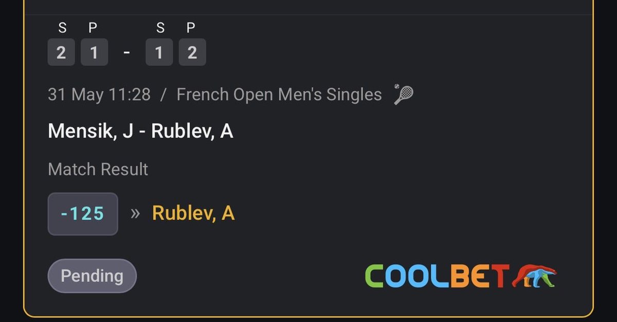 LocksTwigs's tweet photo. #RolandGarros LIVE🚨 

Liked Rublev pre match and wanted to see how things progressed - longer this match goes the more I like Rublev 👊🏼 https://t.co/BdBDfHxSjY