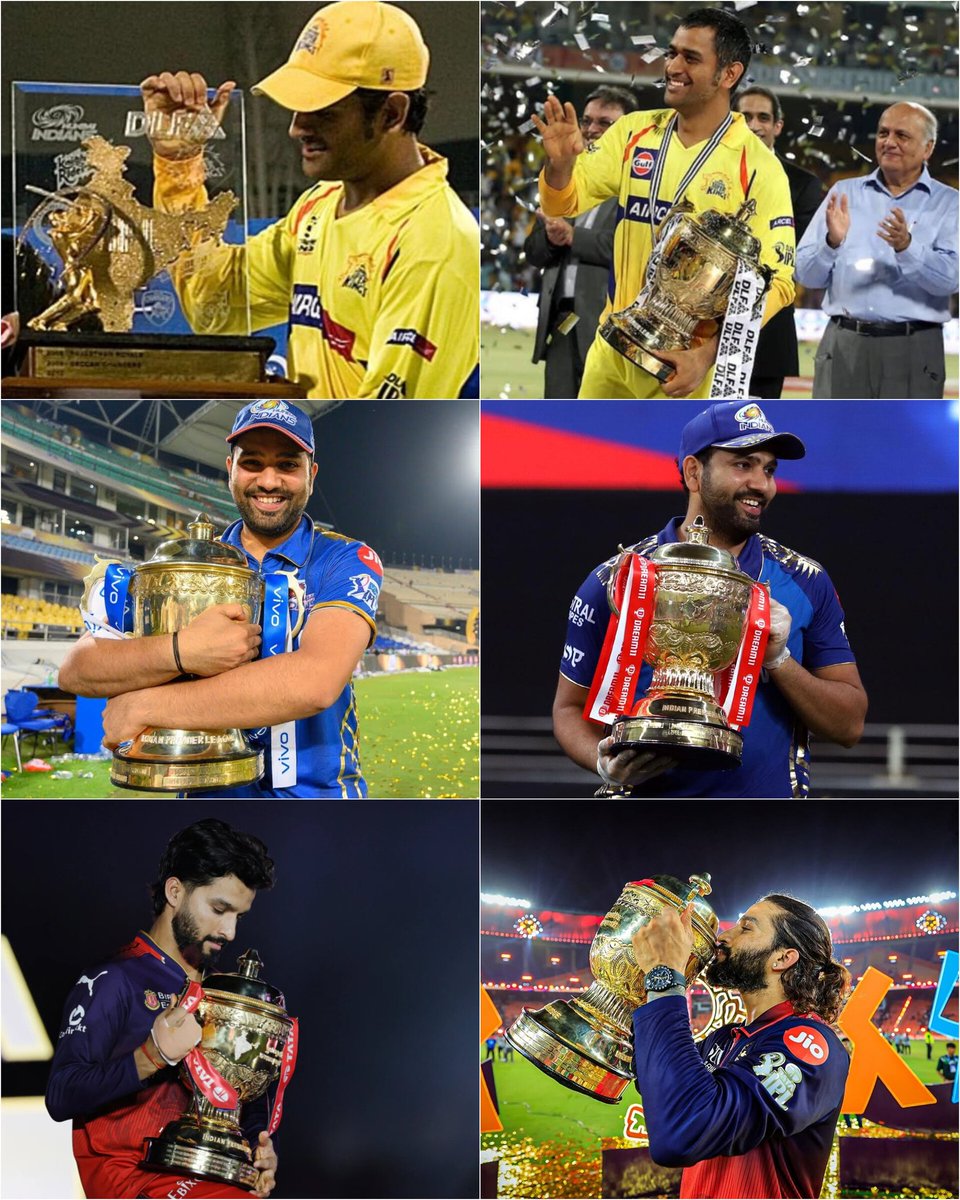 ICHOfficial's tweet photo. Captains &amp; Teams to win back to back IPL Titles 🏆

MS Dhoni - CSK ( 2010 &amp; 2011)
Rohit Sharma - MI ( 2019 &amp; 2020)
𝗥𝗮𝗷𝗮𝘁 𝗣𝗮𝘁𝗶𝗱𝗮𝗿 - 𝗥𝗖𝗕 ( 𝟮𝟬𝟮𝟱 &amp; 𝟮𝟬𝟮𝟲 )

#Heroes #IPL https://t.co/elp2CxT8Um