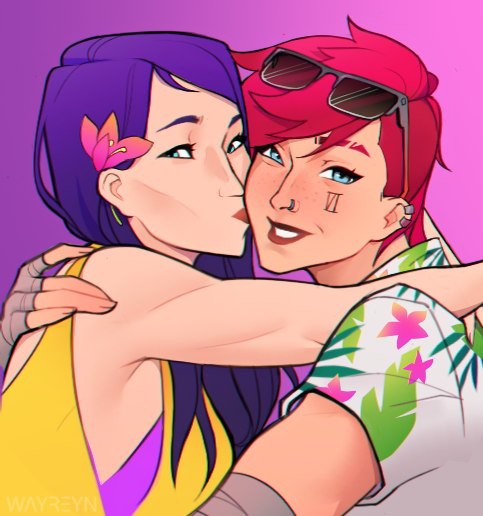 wayreyn_art's tweet photo. happy #Pride to the finest girls and everybody who is a part of community!💜🌈 #caitvi https://t.co/fWBgoXymzQ