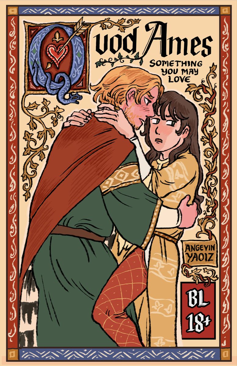 angevinyaoiz's tweet photo. My Medival Yaoi doujinshi, Quod Ames, quite coveted at last week's Manga Ichiba, is now available to purchase digitally AND physically! 

Check it out in the links below: https://t.co/iRiUwuMeqK