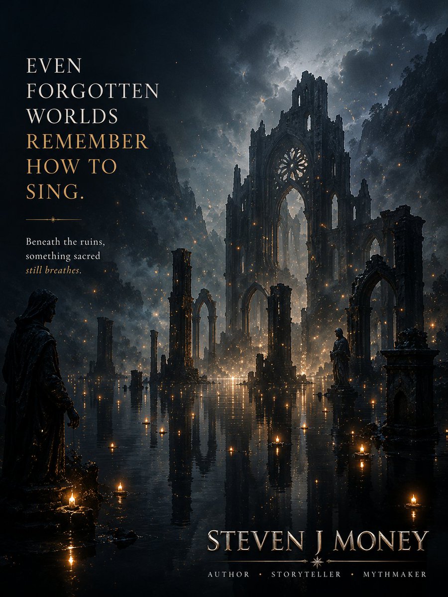 Stevewriter2's tweet photo. Even forgotten worlds remember how to sing.

Beneath the ruins, something sacred still breathes.

In When Gods Fail, the universe isn't just a backdrop it is a living character experiencing its own evolution.

Discover the mythos of Steven J Money: 👇 https://t.co/U0wh8em6jC https://t.co/3dymrPiMBK