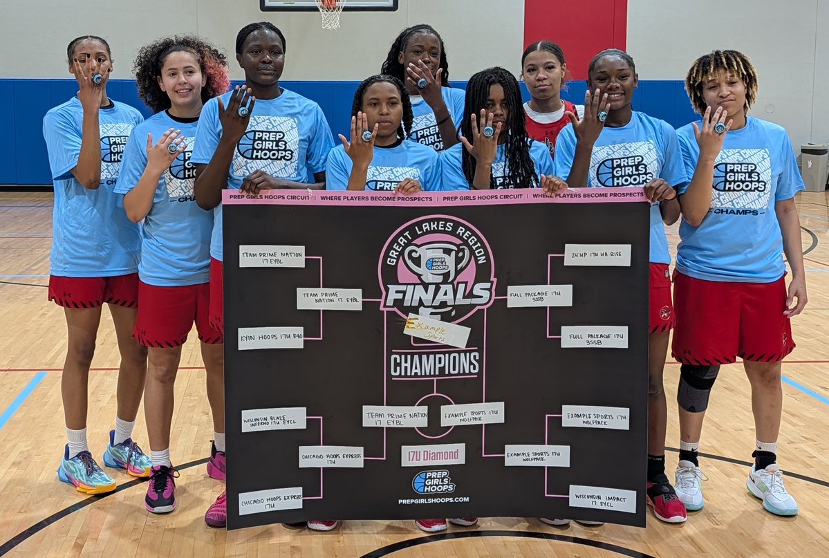 CoachEvanBell's tweet photo. Back to Back! @ExampleSports3 17U Wolfpack repeats as @PGHCircuit Champs, takes home the 💎 rings and the Championship T-Shirts. Their length and athleticism proved to be too much as they cruised to a 61-44 victory. @NyajuacniRiak @MarleeColeman_ and Jordyn Ellis all finished the game in double-figures, with each player having dominant stretches throughout the game. Jordyn Ellis was a menace on the offensive glass, finished with strength off two feet, protected the paint, and attacked with determination off the dribble to score through contact. Her two-way impact from start to finish and outstanding effort on both ends has earned recognition as my 2026 #PGHGreatLakesRegionFinals Championship Game MVP.