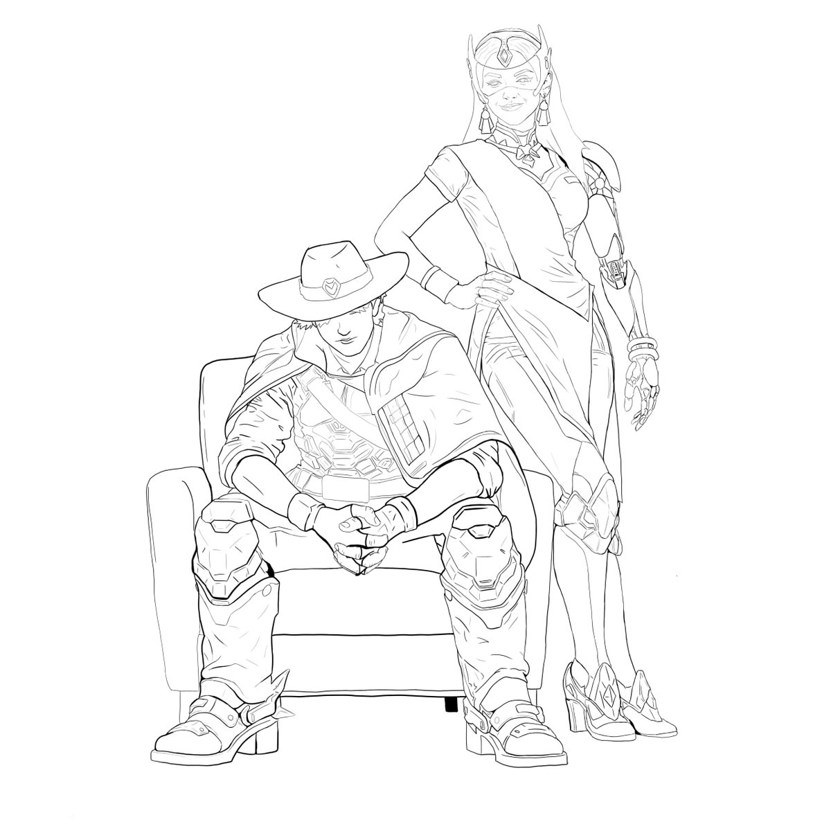 WanabiTh3's tweet photo. My #overwatch lineart https://t.co/Lb7nT7jZO5
