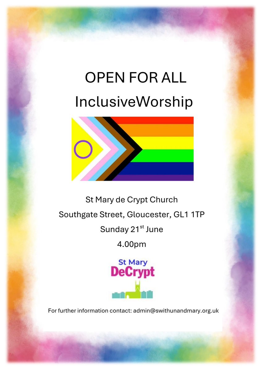 stmarydecrypt's tweet photo. Come along to this service on 21st June. Everyone is welcome to attend. https://t.co/9hFRLKy9yk