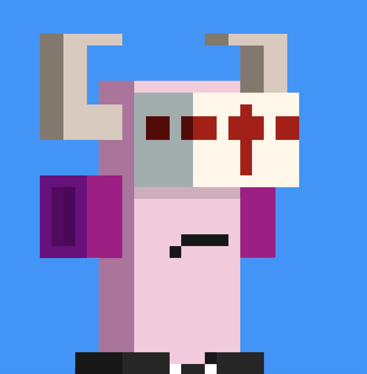 RedHornMagnm's tweet photo. After week's of negotiating i would like to thank @zombiecomrade for selling me this bad boy Horns of the peepers people comrade!!!
https://t.co/ff7KwKJnVH
@etherphunks #etherphunks https://t.co/vbOmSLfcCI