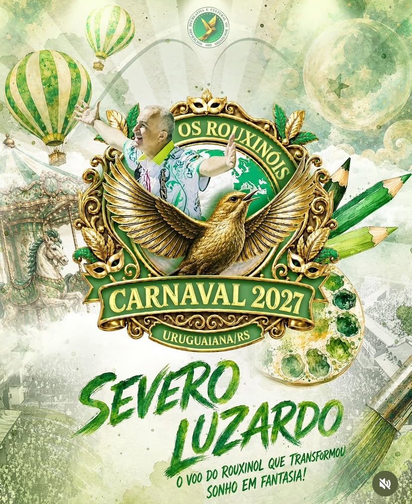 CarnavalDBrasil's tweet photo. URUGUAIANA | APÓS ANOS DE ESPERA, OS ROUXINÓIS CONFIRMA SEVERO LUZARDO, CARNAVALESCO HISTÓRICO DA ESCOLA, COMO ENREDO PARA O CARNAVAL 2027!

Natural de Uruguaiana, criado dentro da escola e extremamente vitorioso na sua agremiação do coração, “Tuca” será homenageado na avenida. https://t.co/K1RVlnvtiS