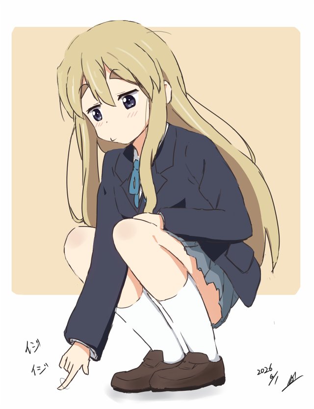 琴吹紬 「いじいじムギちゃん」|MA-2㌠のイラスト