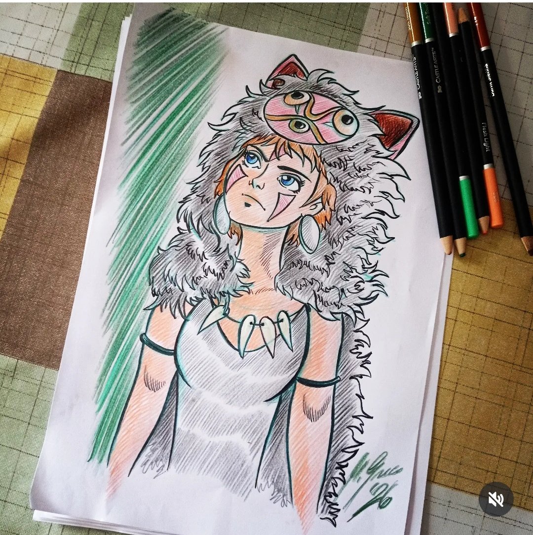 MarcoGreco79's tweet photo. #princessmononoke #traditional #fanart https://t.co/EIK8sW3A6H