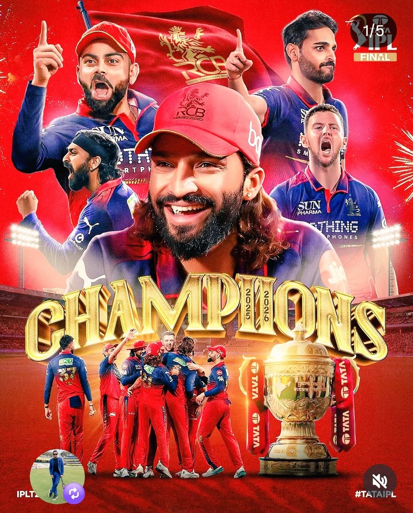 MDmylife's tweet photo. Congratulations #RCB on their second IPL title! The crown always belonged to the King, and today he wears it with pride. ❤️👑
@imVkohli #The_Run_Machine, #Chase_Master, #The_King_of_Cricket.
@IPL @IPL2025Auction https://t.co/YKHIUrXCMR