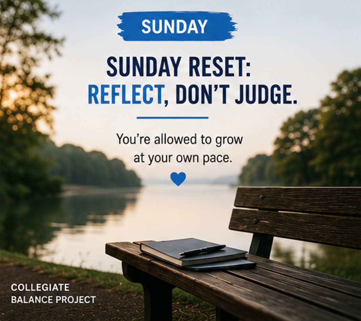 CollegiateBP's tweet photo. Before the new week begins, take a moment to reflect on what went well and what you learned. #SundayReflection #Growth https://t.co/RREeUhkxOt