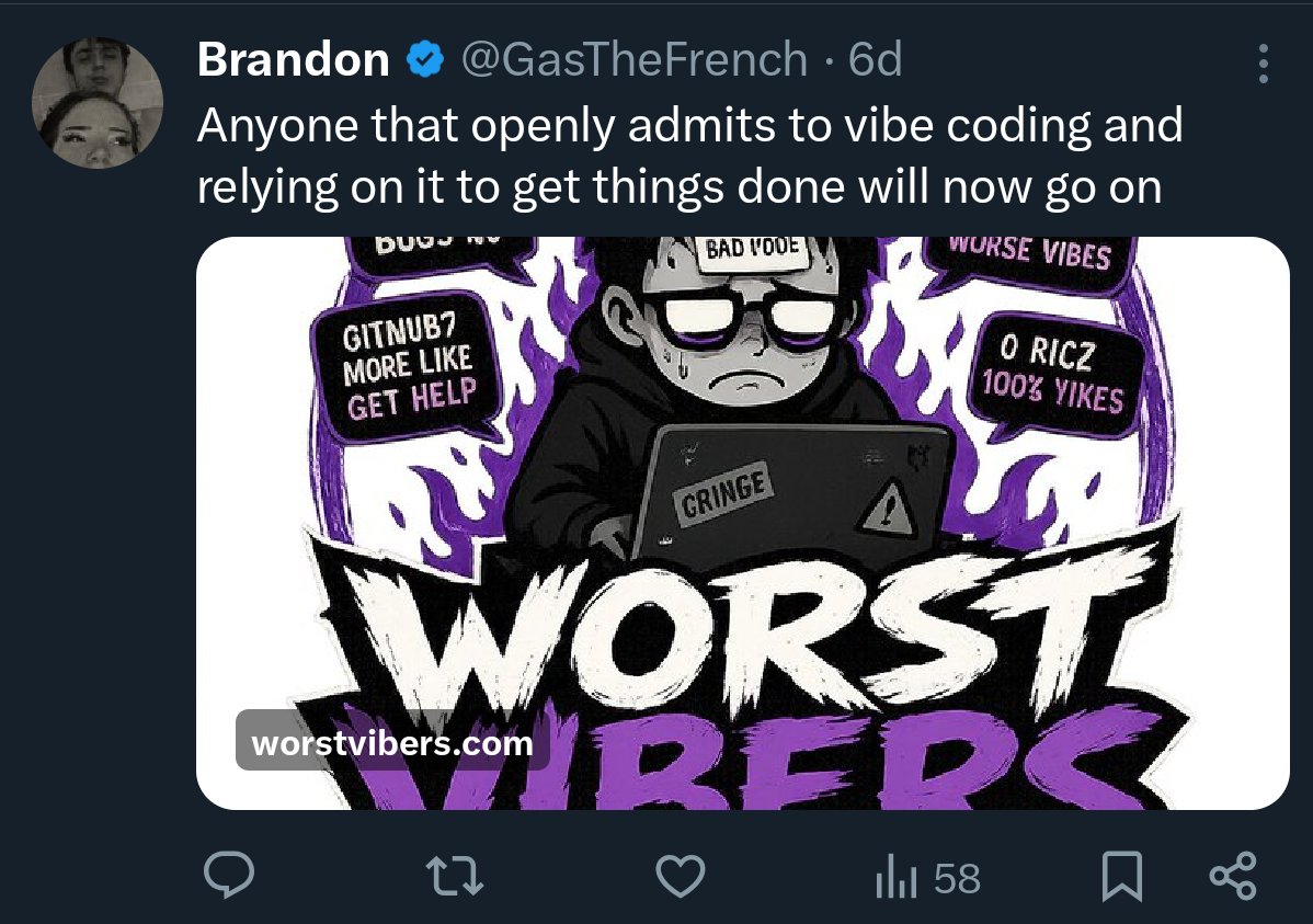 fwrfrw's tweet photo. @theo Apparently he made it 6 days ago but no one cared. He's been spamming it non-stop in people's replies lmao https://t.co/jUs7YatGSS