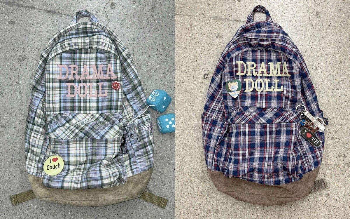 Sculptor plaid backpack ลายนี้น่ารักมาก สก็อต plaid โทนพาสเทล .ᐟ 