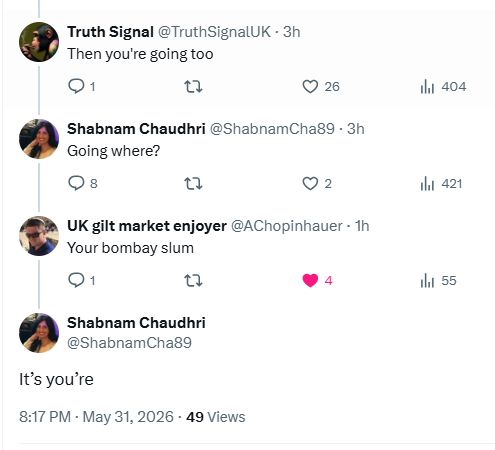 HypocrisyHunta's tweet photo. @ShabnamCha89 @AChopinhauer @TruthSignalUK @SikhFedUK 🤣🤡 HE said you're (you are) when it was appropriate.

HE also said your, where appropriate. 

Would it make sense to say " You are bombay slum"

LMAO you've embarrassed yourself with this one. https://t.co/hCchyppIAQ